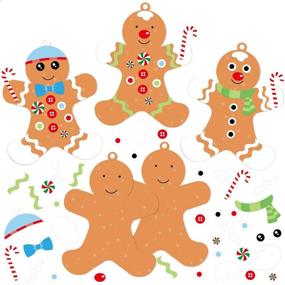 img 3 attached to Gingerbread Ornament Self Adhesive Sticker Holiday