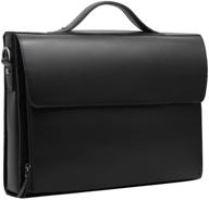 premium leathario leather briefcase - 👜 stylish men's laptop bag for business & work logo