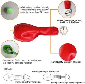 img 1 attached to 40 штук светодиодных шариков: яркие вспышки для запоминающихся праздников, дней рождения, свадеб и фестивалей - долговечное свечение в темноте, засыпка гелием!