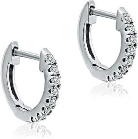 img 3 attached to Sterling Silver Zirconia Earrings Huggie