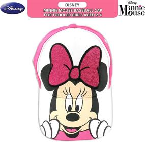 img 2 attached to 🎀 Adorable Disney Little Toddler Baseball Hat for Girls 2-7: Minnie Mouse Kids Cap