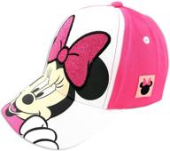 🎀 adorable disney little toddler baseball hat for girls 2-7: minnie mouse kids cap logo