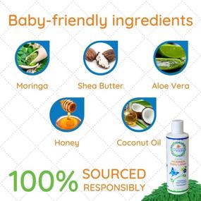 img 3 attached to 🌿 Mummy's Miracle Moringa Lotion for Baby, Infant, Toddler - All Natural, Hypoallergenic, Chemical-Free - 8 oz, Non-Toxic