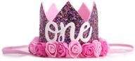 flowers crown 1st birthday hat logo