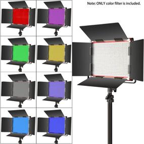 img 3 attached to 🌈 Набор цветных фильтров Neewer 8-Pack для видео-светильника Neewer 660 LED, 6.57 x 8.54 дюймов - прозрачные фильтры коррекции цвета в 8 вариациях