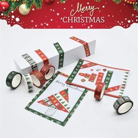 img 1 attached to 🎄 Set of 16 Rolls Christmas Washi Tape for DIY Crafts & Decorations - 15mm Wide, 7 Meters Long each - Cute & Decorative Masking Tape for Christmas, Halloween, Valentine's Day, Thanksgiving Gifts