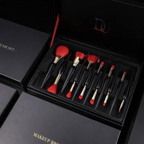 img 3 attached to DUcare 12Pcs The Queen Seris Makeup Brush Set - Premium Gifts Kabuki Foundation Blending Face Powder Blush Concealers Eye Shadows Brushes