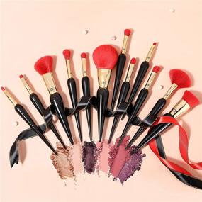 img 1 attached to DUcare 12Pcs The Queen Seris Makeup Brush Set - Premium Gifts Kabuki Foundation Blending Face Powder Blush Concealers Eye Shadows Brushes