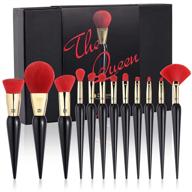 ducare 12pcs the queen seris makeup brush set - premium gifts kabuki foundation blending face powder blush concealers eye shadows brushes logo