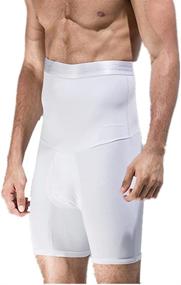 img 1 attached to Tfscloin Men's High Waist Tummy Control Slimming Shorts - Enhanced SEO