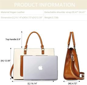 img 1 attached to BROMEN Briefcase Leather Shoulder Business Laptop Accessories