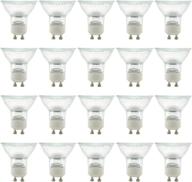 pack of 20 etoplighting gu10-120v-50w-20p 50w 120v mr16 type halogen uv glass cover gu10 base light lamp bulbs logo