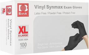 img 2 attached to ️🧤 Synmax Vinyl Exam Gloves - 1000pcs - Latex-Free & Powder-Free - X LARGE, Black Color - Disposable Medical Gloves