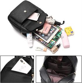 img 1 attached to Bowknot 3 Pieces Backpack Rucksack Shoulder Women's Handbags & Wallets