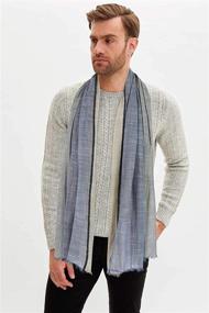 img 2 attached to 🧣 Stylish Color Block Summer Scarves for Men by GERINLY: Urban Style Accessories