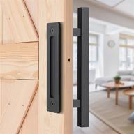 🚪 square sliding barn door handle, 4-inch logo