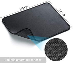 img 3 attached to 11-Piece Gaming Mouse Pads Set, 10.2x8.2inch Extended Black Mousepad with Non-Slip Rubber Base, Textured Surface and Stitched Edges, 3mm Thickness