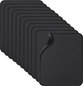 img 4 attached to 11-Piece Gaming Mouse Pads Set, 10.2x8.2inch Extended Black Mousepad with Non-Slip Rubber Base, Textured Surface and Stitched Edges, 3mm Thickness