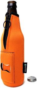 img 1 attached to Aktek Neoprene Beer Bottle Insulator Sleeves: Keep Your Beer Cold and Hands Dry with Built-in Opener (Pack of 4)