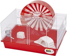 img 4 attached to 🐹 Ferplast Coney Island Theme Modular Hamster Cage with XXL 11.75-Inch Exercise Wheel, All Accessories Included, 19.7L x 13.8W x 9.8H Inches, Total Height 14.2H w/Wheel