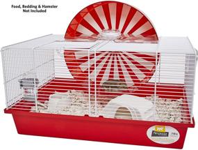 img 3 attached to 🐹 Ferplast Coney Island Theme Modular Hamster Cage with XXL 11.75-Inch Exercise Wheel, All Accessories Included, 19.7L x 13.8W x 9.8H Inches, Total Height 14.2H w/Wheel