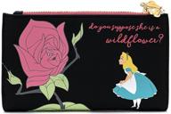 🌸 loungefly x disney alice in wonderland flowers aop wallet: an enchanting accessory for disney fans. logo