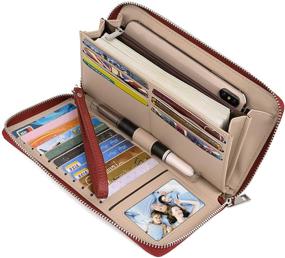img 2 attached to UTO Checkbook Passport Organizer Wristlet Women's Handbags & Wallets and Wallets