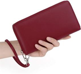 img 3 attached to UTO Checkbook Passport Organizer Wristlet Women's Handbags & Wallets and Wallets