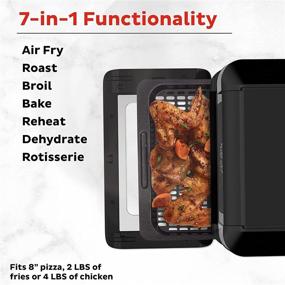 img 2 attached to 🔥 Instant Vortex Plus 10 Quart Air Fryer: Ultimate Air Frying, Rotisserie, & Convection Oven - Cook, Roast, Bake, Dehydrate, and Warm, 1500W Powerful Stainless Steel and Black Appliance