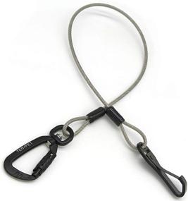 img 4 attached to 🐶 TEAYPET Chew-Proof Dog Car Seat Belt: Steel Cable Safety with Latch Bar Attachment & Lockable Swivel Rock Climbers Carabiner