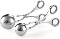 🍲 hovico stainless steel non-stick meatball maker set - meat ballers, tongs, cake pop meatball maker ice tongs, cookie dough scoop for kitchen - sizes 1.38&#34; and 1.78&#34; logo