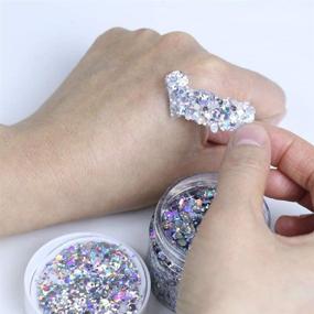 img 2 attached to 💫 Dazzle with DAWILS: Sparkling Chunky Glitter Gel for Face and Body, Holographic and Easy-to-Peel Formula for Stunning Cosmic Glam