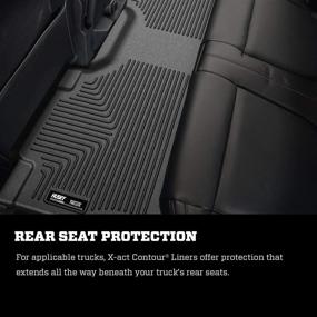 img 2 attached to 🚗 Husky Liners 53498: Premium Black Floor Mats for 2015-20 Ford F-150 SuperCrew - X-act Contour Front & 2nd Seat