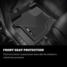 img 3 attached to 🚗 Husky Liners 53498: Premium Black Floor Mats for 2015-20 Ford F-150 SuperCrew - X-act Contour Front & 2nd Seat