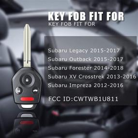 img 3 attached to 🔑 VOFONO Бесключевой пульт дистанционного управления для Subaru Legacy 2015-2017, Outback 2015-2017, Forester 2014-2018, XV CROSSTREK 2013-2016, Impreza 2012-2016 | FCC ID: CWTWB1U811 (315 МГц G-чип)