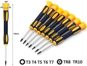 img 1 attached to Набор отверток DLseego Torx - 7 в 1 звездочкой (T3, T4, T5, T6, T7, T8, T10) для ремонта телефонов/компьютеров.