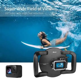 img 1 attached to SHOOT Dome Port Lens for GoPro Hero 9/10 Black - Dual Handle Stabilizer Floating Grip, Enlarged Trigger, Waterproof Case - Enhanced Ergonomics for Underwater Photography/Videography