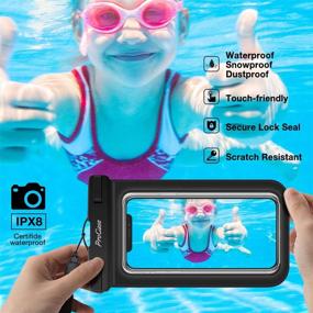 img 3 attached to 📱 Waterproof Pouch Dry Bag 4 Pack for iPhone 13/12 Pro Max & Galaxy S20 Ultra/Note10 - ProCase Underwater Case, Black