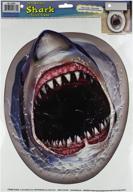🦈 shark toilet topper peel and stick party decor (1 count) (1/sh) logo