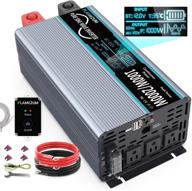 🔥 flamezum 1000w pure sine wave inverter: power up your car with remote control, 3 ac outlets & 2a usb output logo