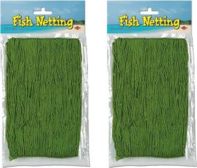 img 1 attached to 🐟 Beistle Green Fish Netting 2 Piece, 4' x 12': Enhance Décor with Authentic Nautical Vibes