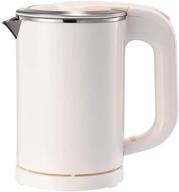 bonnoces portable electric kettle - compact stainless steel travel kettle - fast boil &amp; cool touch - ideal for traveling, boiling water, coffee, tea - white логотип