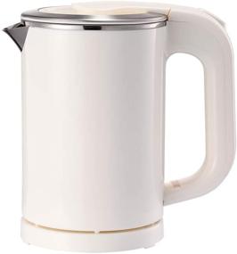 img 4 attached to BonNoces Portable Electric Kettle - Compact Stainless Steel Travel Kettle - Fast Boil &amp; Cool Touch - Ideal for Traveling, Boiling Water, Coffee, Tea - White