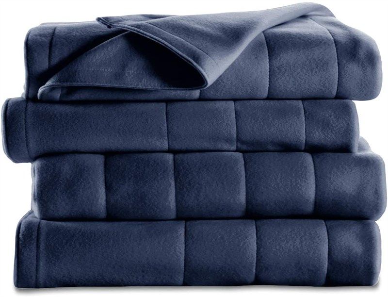 sunbeam quilted fleece heated blanket 标志