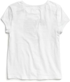 img 3 attached to Easy Dressing Solution: Tommy Hilfiger Girls' Big Adaptive T Shirt with Magnetic Shoulder Buttons