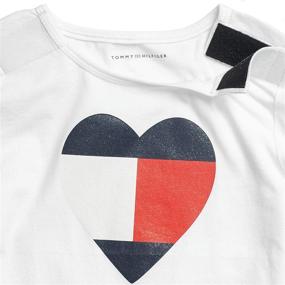 img 2 attached to Easy Dressing Solution: Tommy Hilfiger Girls' Big Adaptive T Shirt with Magnetic Shoulder Buttons