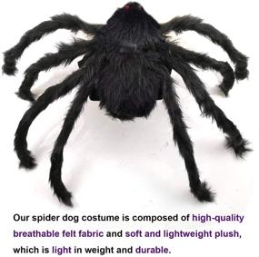 img 1 attached to 🕷️ Changeary Halloween Cats Dogs Costume: Dog Spider Costume for Festive Dress-up and Accessorizing - Perfect for Cats, Small and Large Dogs to Transform into Black and Red Giant Spiders