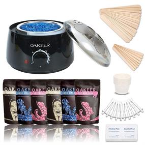 img 4 attached to 🔥 Oakeer Waxing Kit: Effective Hair Removal at Home with 6 Bags Wax Beans and 62 Accessories for Women and Men