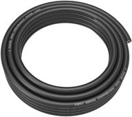 🎸 rockrix 4 gauge black 25ft amplifier power/ground wire: durable soft touch cable for optimal performance logo