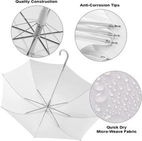 img 2 attached to Wedding Umbrellas Canopy Windproof Crystal Umbrellas in Stick Umbrellas